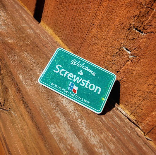 Welcome 2 Screwston 2.0 lapel pin