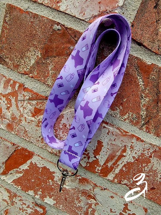 Purple Texas Lanyard